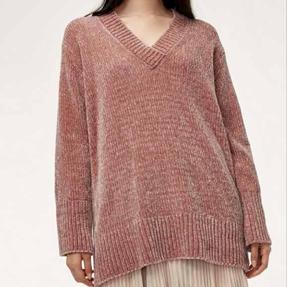 Aritzia Wilfred Chenille Violetta Sweater S - Picture 11 of 13